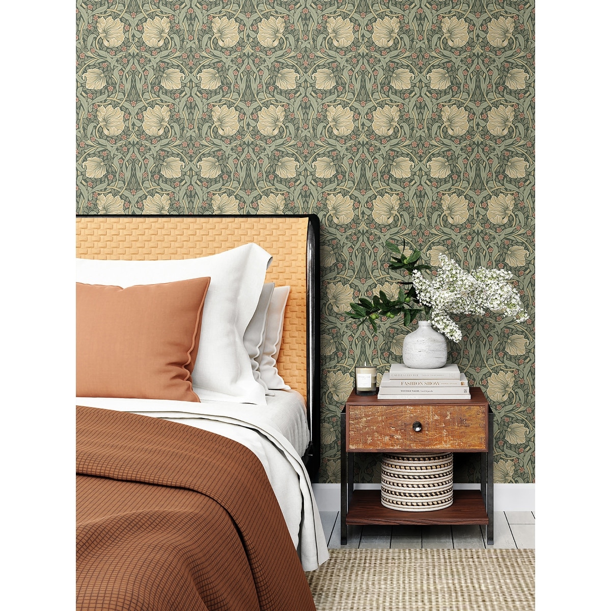 40.5 sq. ft. NextWall Pimpernel Floral Peel and Stick Wallpaper