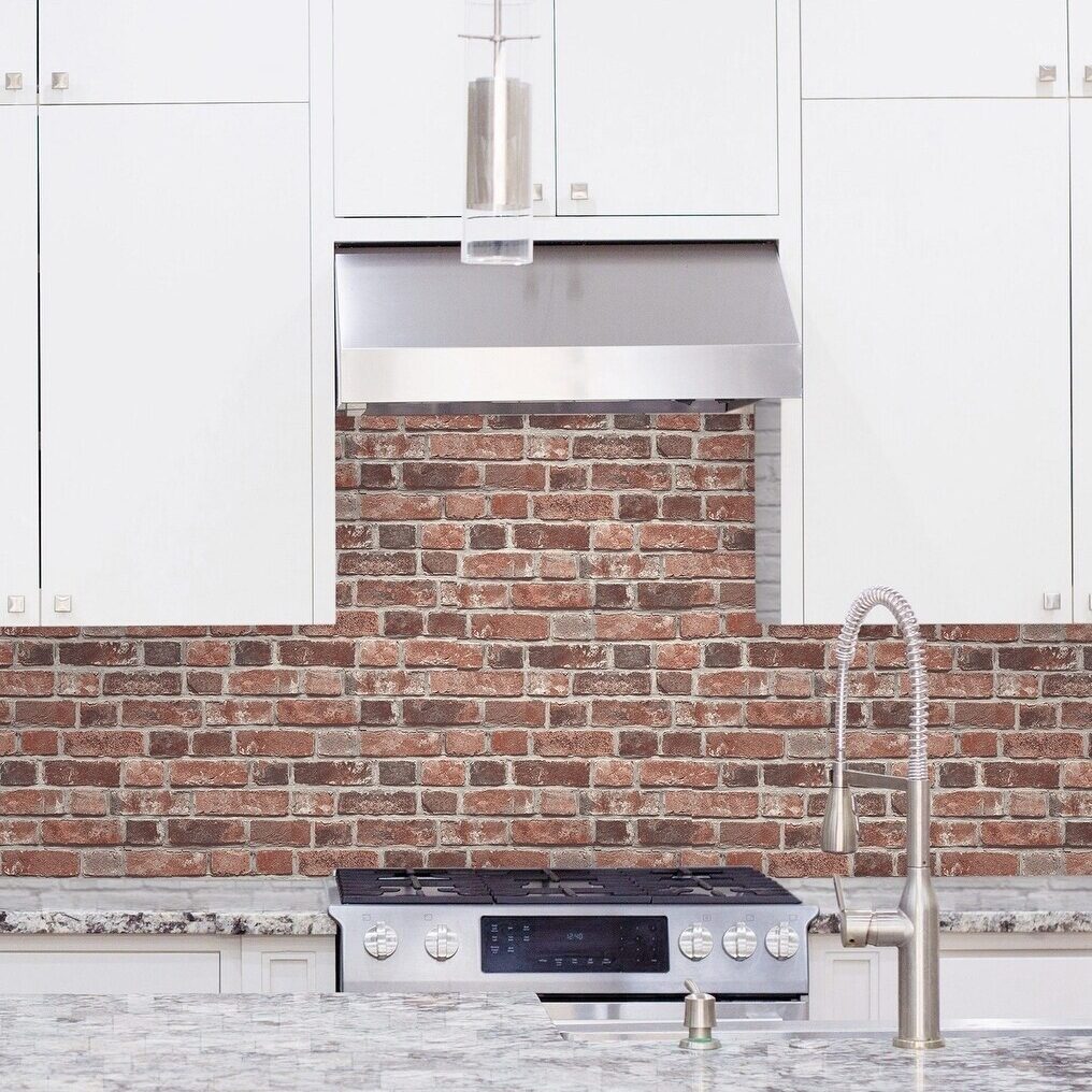 Transform Red Brick Peel and Stick Wallpaper Peel and Stick DIY