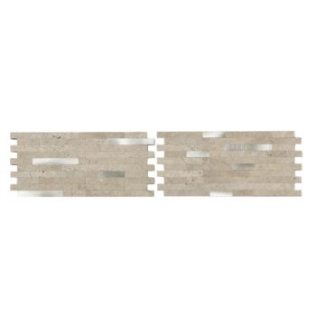 2 Sheets - 1 Sq Ft - Aspect Peel & Stick Collage Tile - Bone Porcelain Biscuit