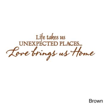 'Life Takes Us Unexpected Places' Vinyl Wall Decal