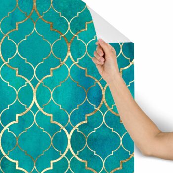 20 sq. ft. - Moroccan Watercolor Waves Removable Wallpaper