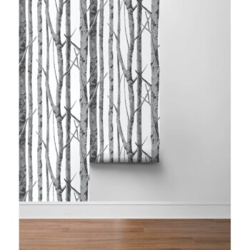 30.5 sq. ft. - NextWall Birch Trees Peel and Stick Removable Wallpaper