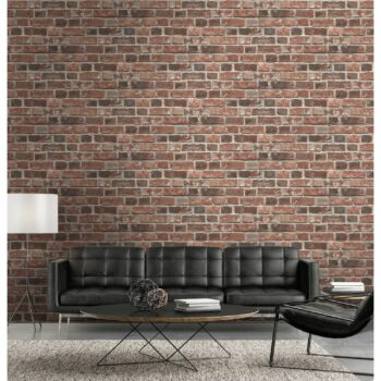 30.5 sq. ft. - NextWall Distressed Red Brick Peel and Stick Removable Wallpaper