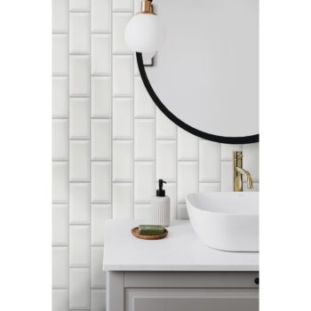 30.75 sq. ft. - NextWall Large Subway Tile Peel and Stick Wallpaper