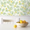 lemon branch peel and stick wallpaper
