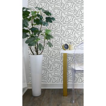 30.5 sq. ft. - NextWall Linework Maze Abstract Peel and Stick Removable Wallpaper