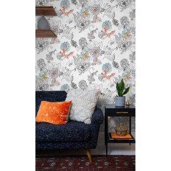 30.5 sq. ft. - NextWall Paisley Floral Peel and Stick Removable Wallpaper