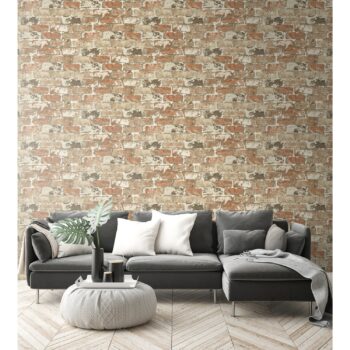 30.75 sq. ft. - NextWall Weathered Red Brick Peel and Stick Removable Wallpaper