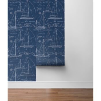 30.5 sq. ft. - NextWall Yacht Club Peel and Stick Removable Wallpaper