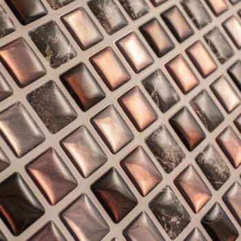 4 Sheets of 11.55'' x 9.64''  Glass Look Mosaic Tile Smart Tiles Self Adhesive Wall Tiles- Minimo Roca